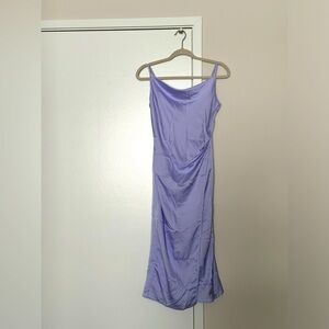 ISALIS lilac satin cowl dress XS
